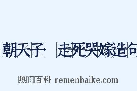 朝天子·走死哭嫁造句是什么意思的图片